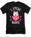 I Steal Hearts Valentines Day Puppy Cute Husky Florian Dold Art T-Shirt