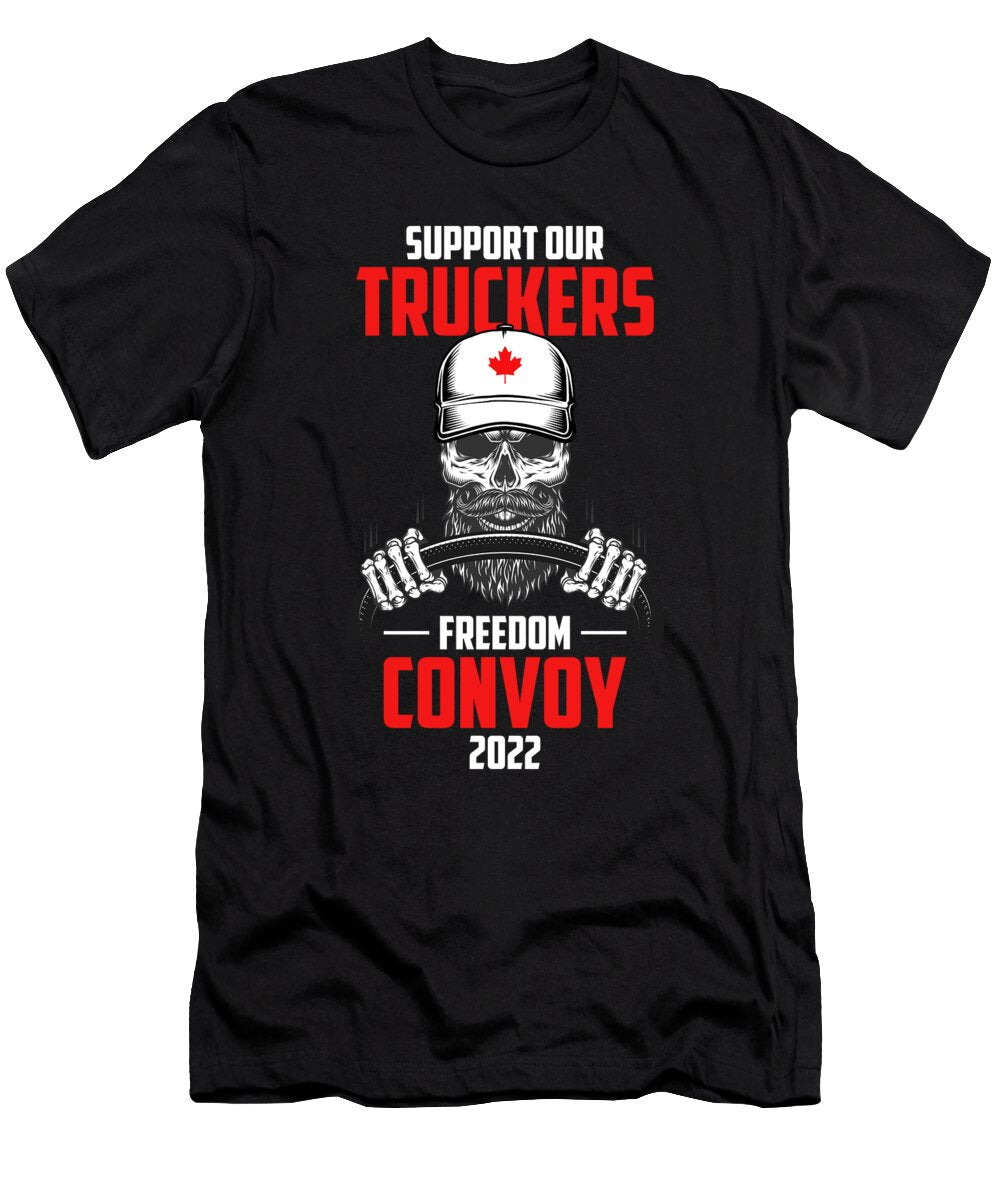 I Support Our Truckers Freedom Convoy 2022 Maltiben Patel T-Shirt