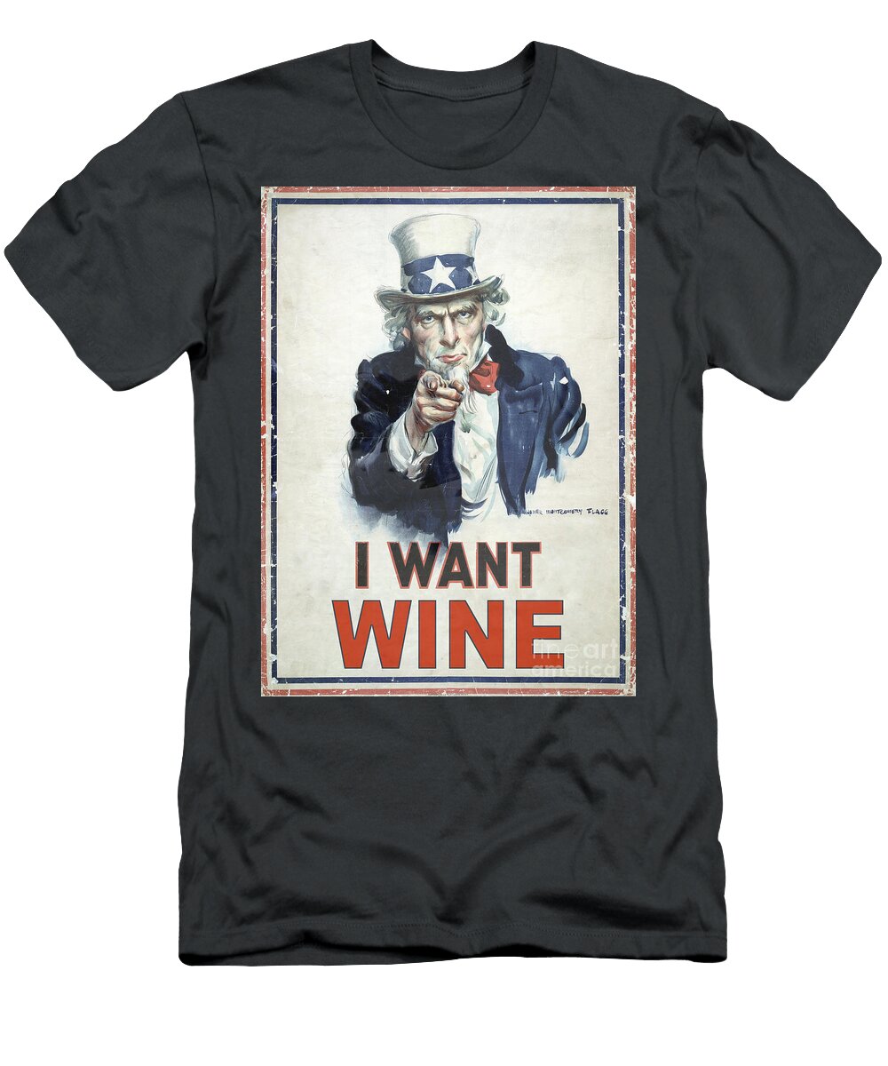 I Want Wine Jon Neidert T-Shirt
