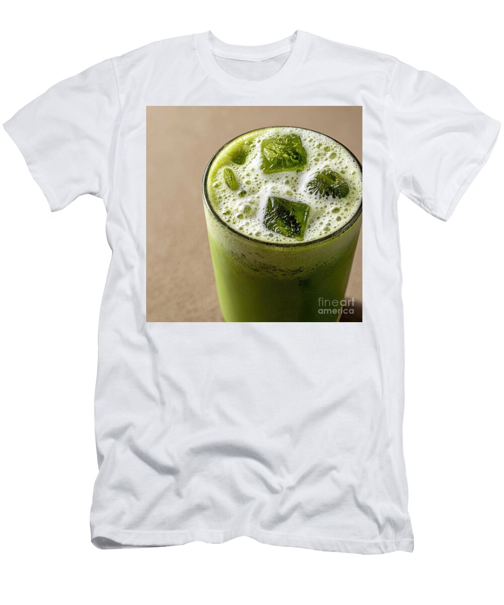 Iced Matcha Tea Close Up Elisabeth Lucas T-Shirt
