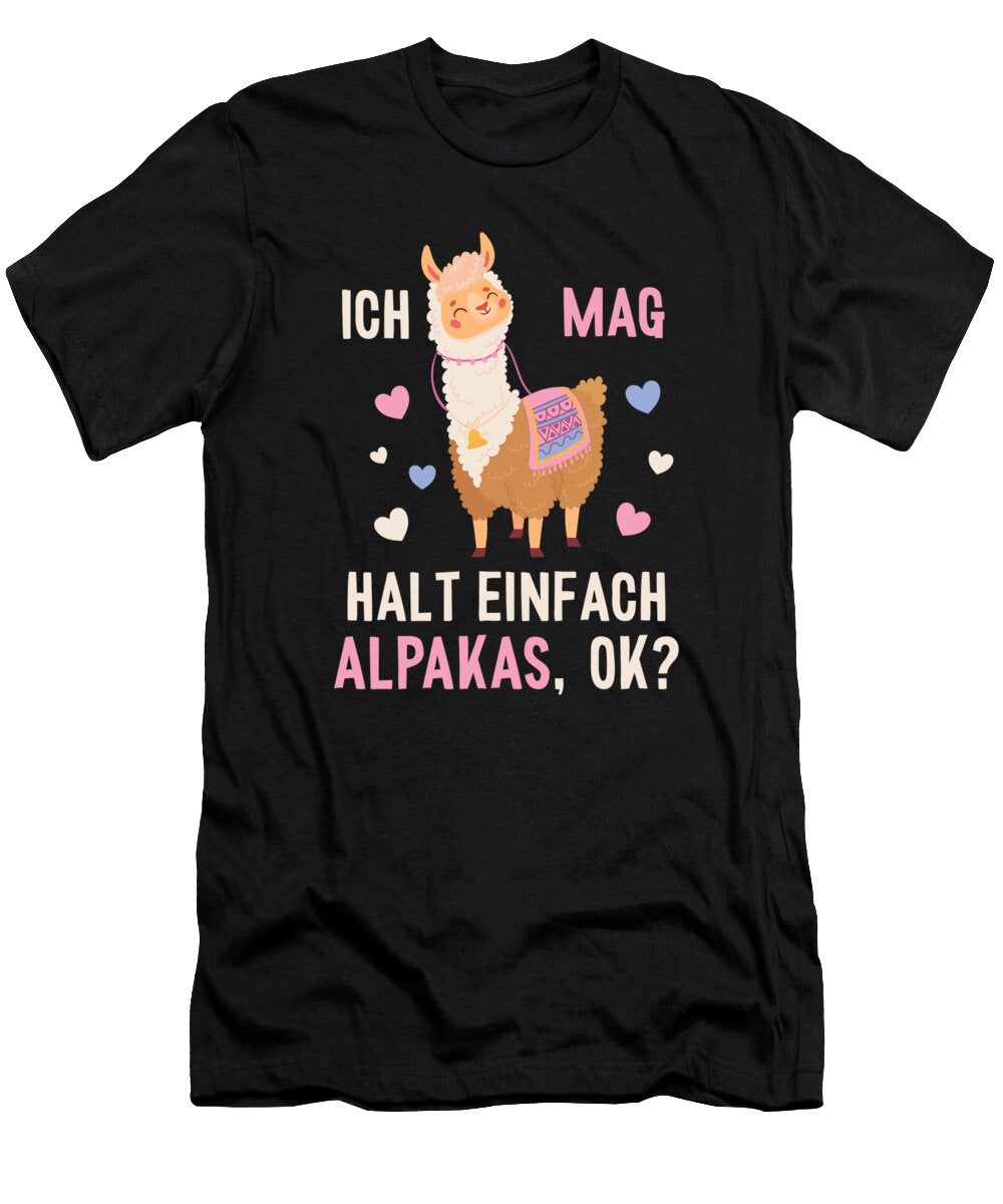 Ich Mag Einfach Alpakas Vicuna Guanaco Llama Breeder Alpaca Graphics Lab T-Shirt