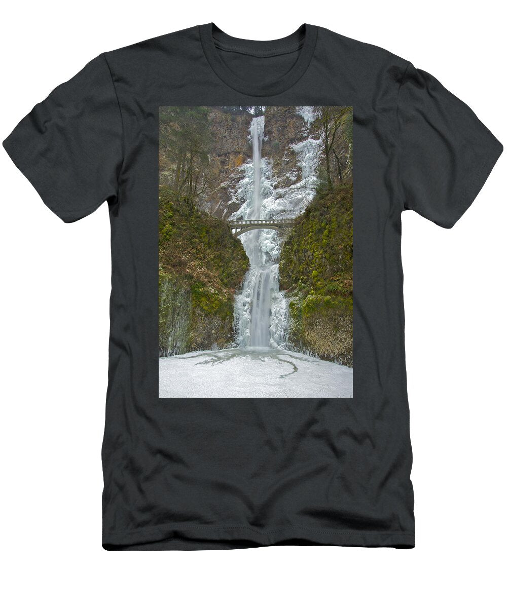 Icy Multnomah Falls 120713a Todd Kreuter T-Shirt