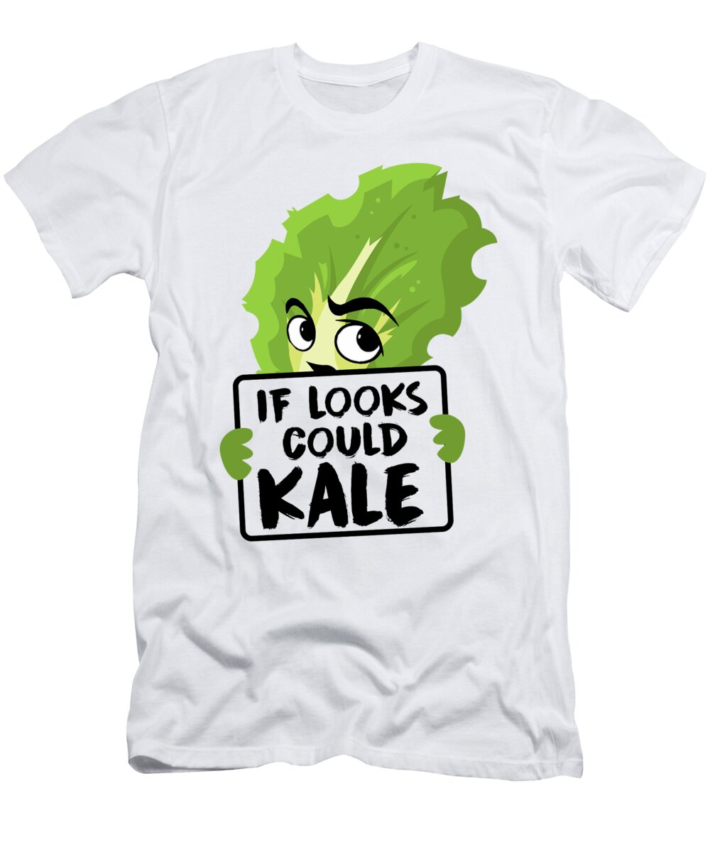 If Looks Could Kale Kale Art for Vegans on Diet Light Ruler T-Shirt