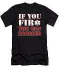 If You Fib You Get Paddled Ems Emt Paramedic Caduceus Medicine Gift Thomas Larch T-Shirt