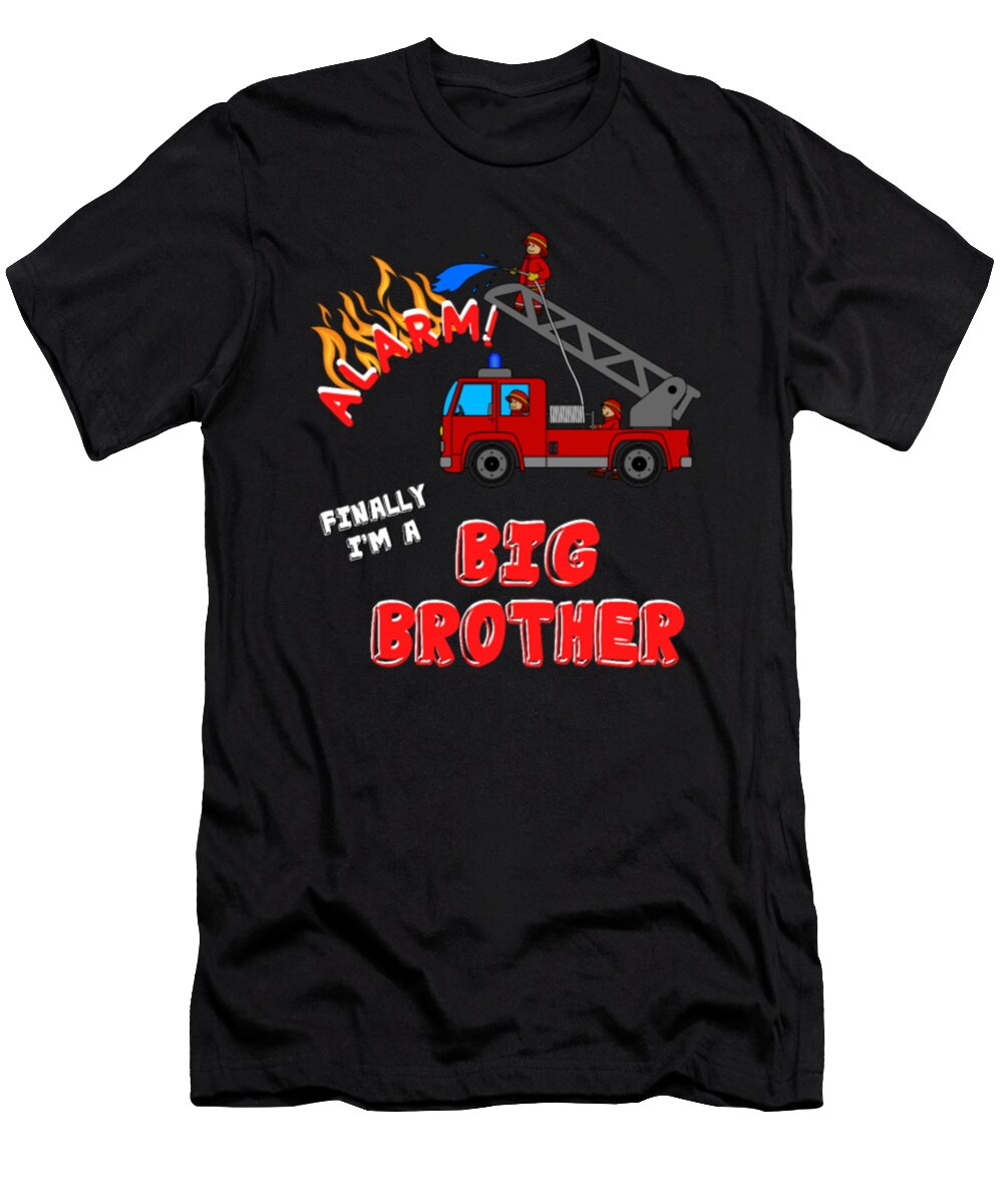 Im a Big Brother and Fire Fighter with Fire Truck Tinh Tran Le Thanh T-Shirt