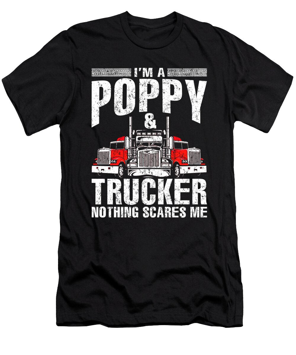 Im a Poppy and Trucker Truck Driver Father Fathers Day Gift Dhbubble T-Shirt