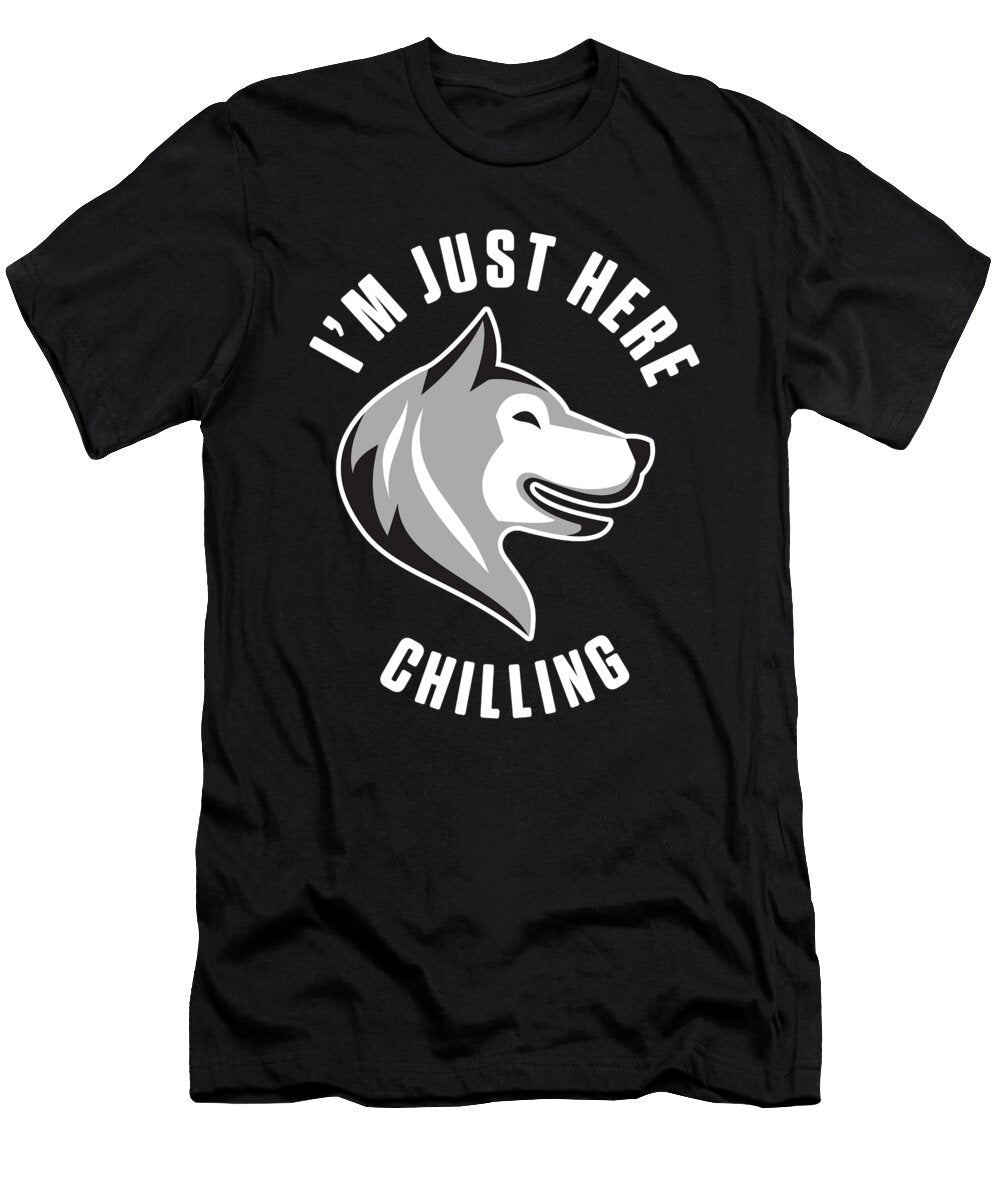 Im Just Here Chilling Siberian Husky Dog Breed Gift Thomas Larch T-Shirt