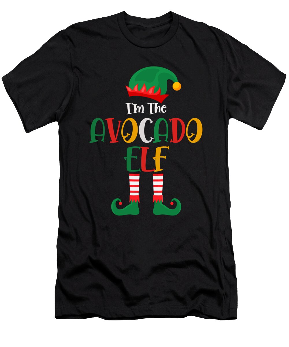 Im the Avocado Elf Matching Christmas Vintage and Words T-Shirt