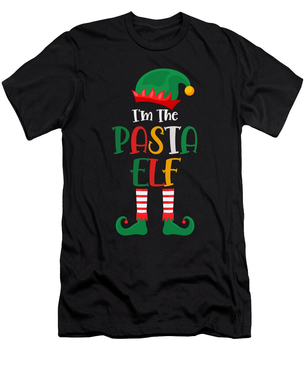 Im the Pasta Elf Matching Christmas Vintage and Words T-Shirt