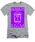 In Case of Emergency Drink Martini Purple Wingsdomain Art and Photography T-Shirt