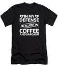 In My Defense Cafe Roasting Barista Roaster Funny Coffee Crazy Squirrel T-Shirt