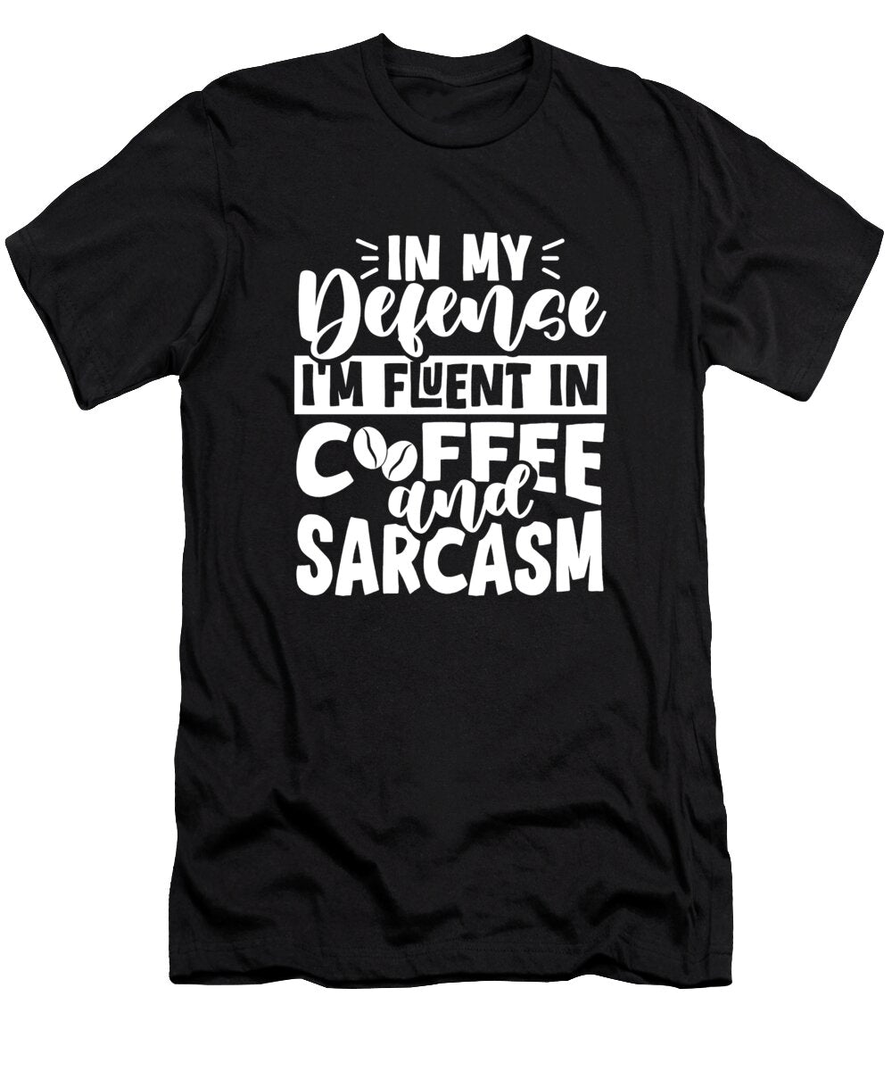 In My Defense Roaster Barista Cafe Roasting Funny Coffee Crazy Squirrel T-Shirt