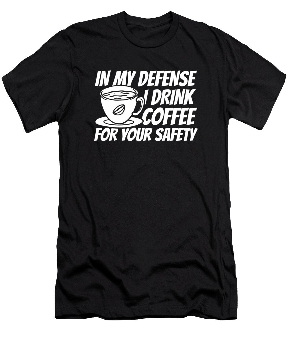 In My Defense Roasting Barista Roaster Cafe Funny Coffee Crazy Squirrel T-Shirt