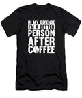 In My Defense Roasting Cafe Barista Roaster Funny Coffee Crazy Squirrel T-Shirt