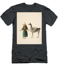 Indian Woman and Llama Ca Francisco Fierro Peruvian T-Shirt