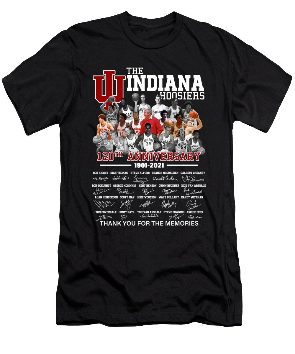 Indiana Hoosiers 1901 2021 120th Anniversary Thank You for the Memories Signatures Th T-Shirt