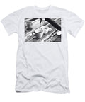 Industrial Espresso Machine and Cups Black and White Cafe Brewing Still Life Dmr Filho T-Shirt