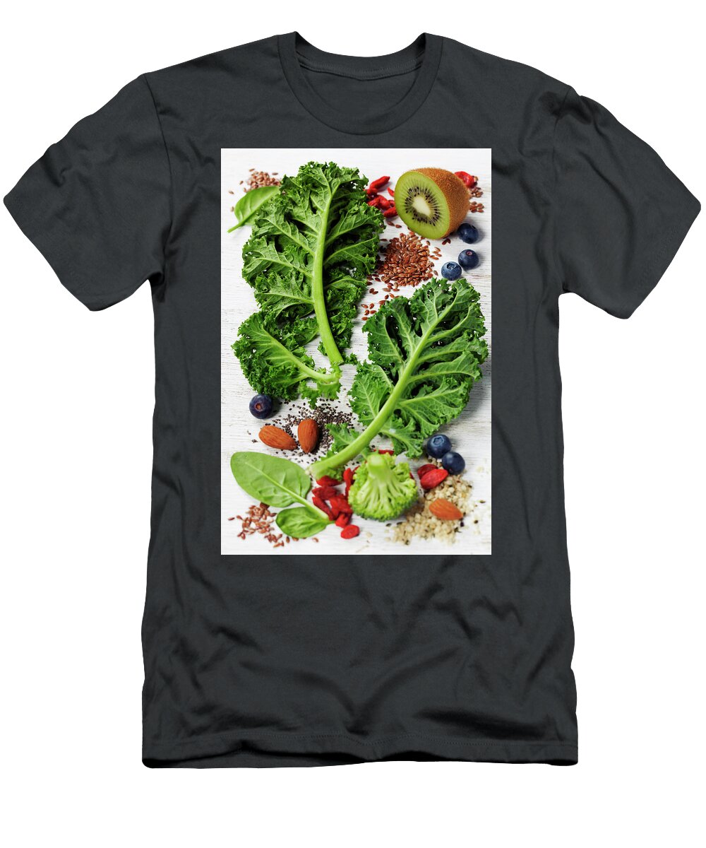 Ingredients for Making Healthy Green Smoothie or Salad Natalia Klenova T-Shirt