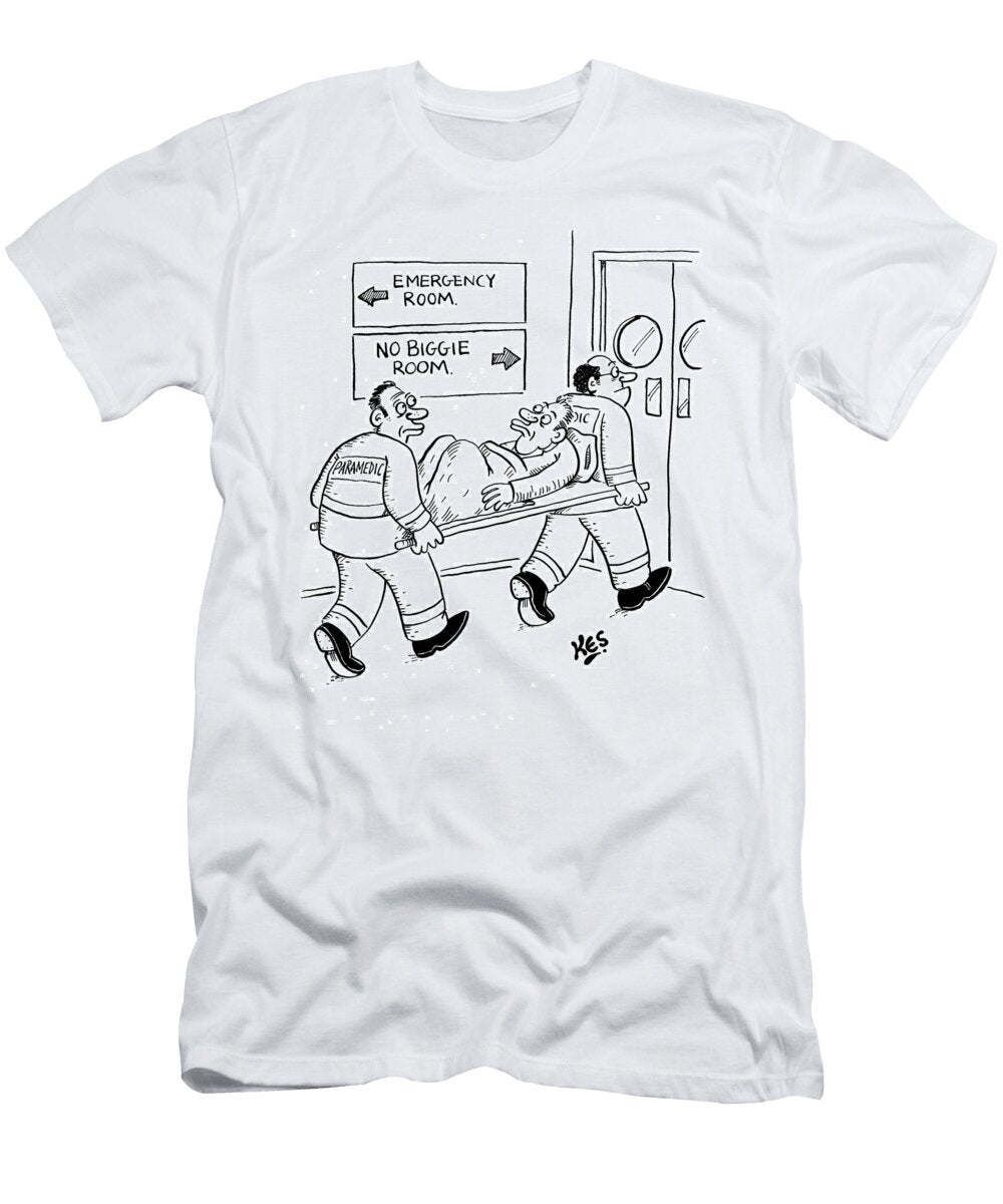 Injured Man Sees That He Is Being Taken to the No Biggie Kes T-Shirt