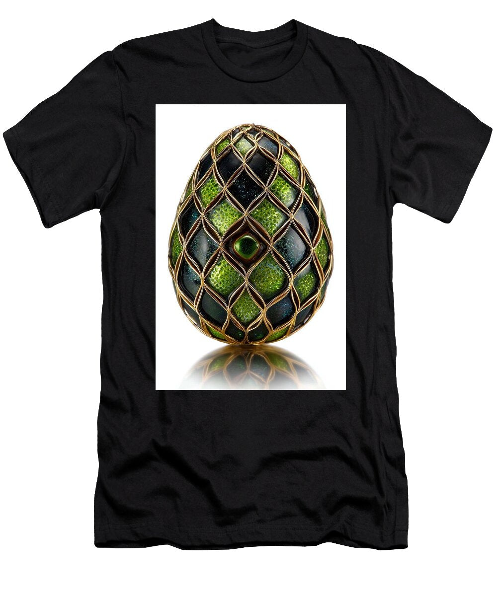 Intricate Decorative Egg Cut Avocado Gilded Luna Farmer T-Shirt