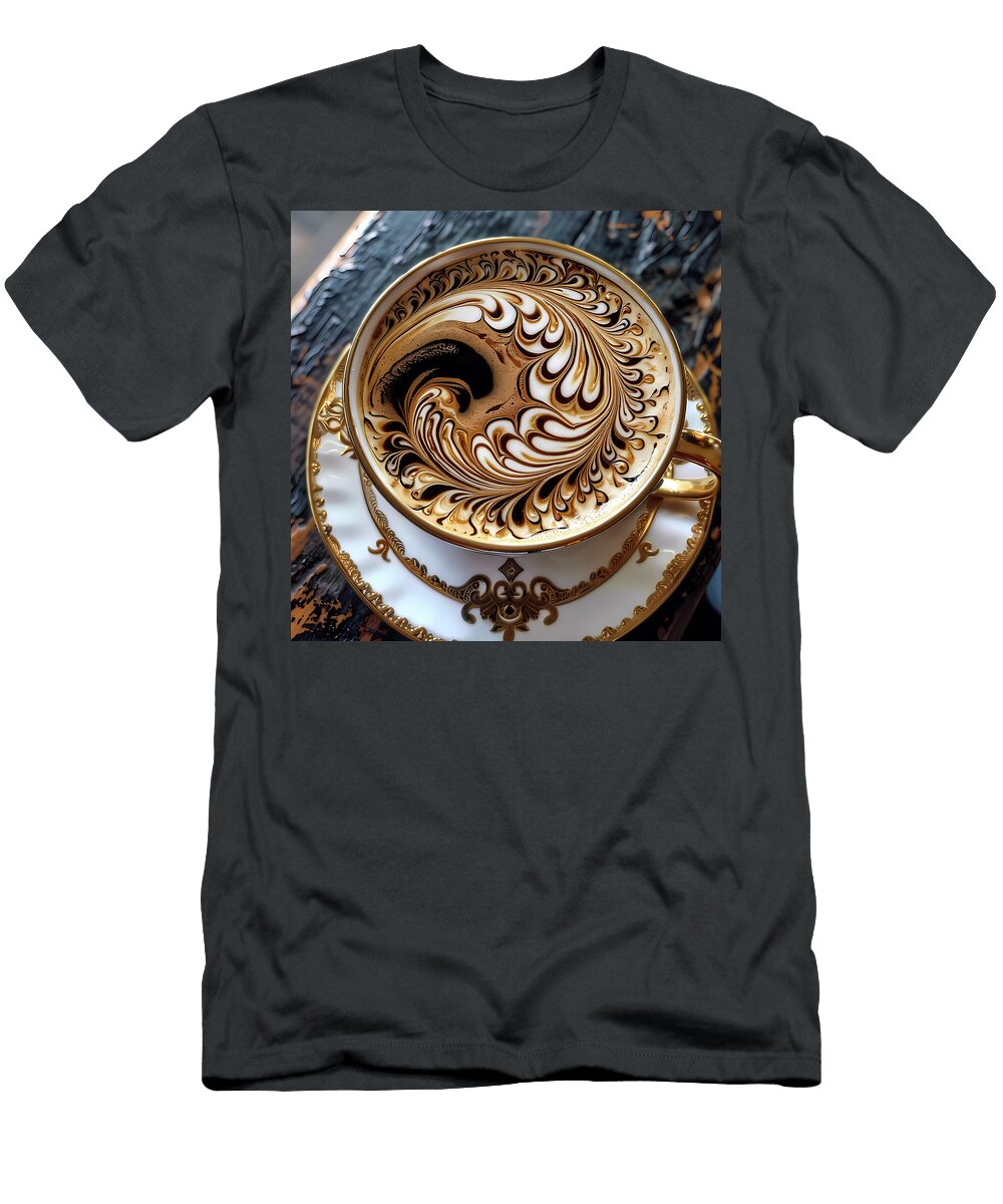 Intricatecoffeeartasthecurlingwave1 Andre Petrov T-Shirt