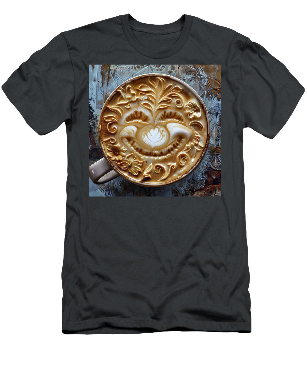 Intricatecoffeeartasthewordsmile2 Andre Petrov T-Shirt