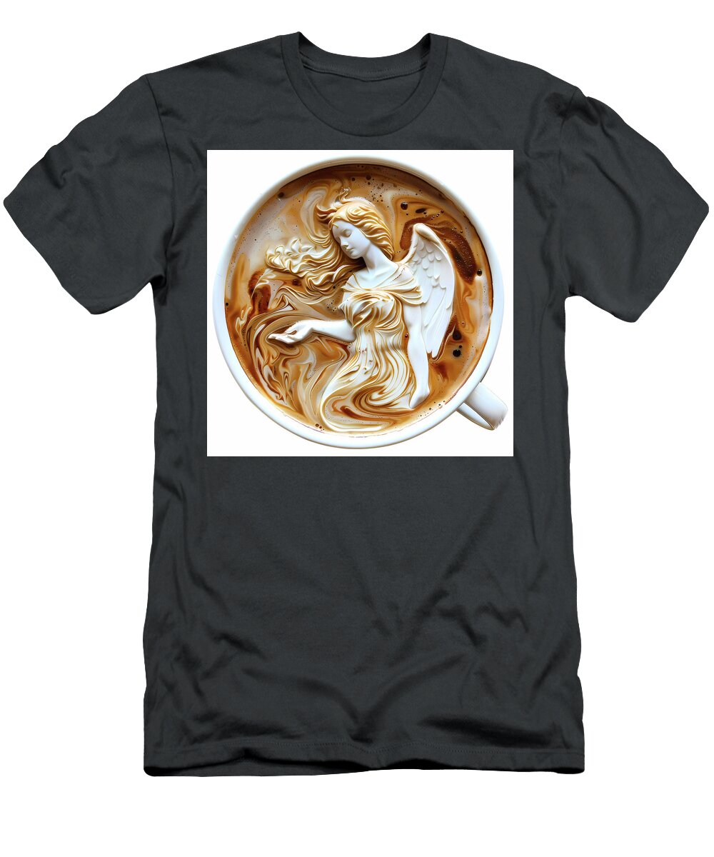 Intricatecoffeeartaswhiteangel3 Andre Petrov T-Shirt