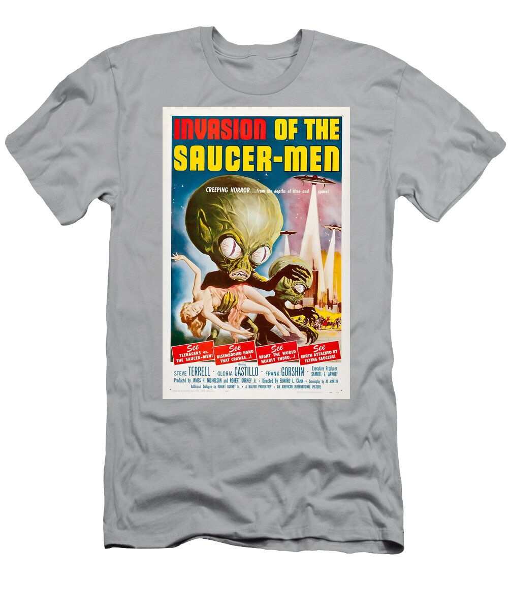 Invasion of the Saucer Men 1957 Movie Poster T-Shirt