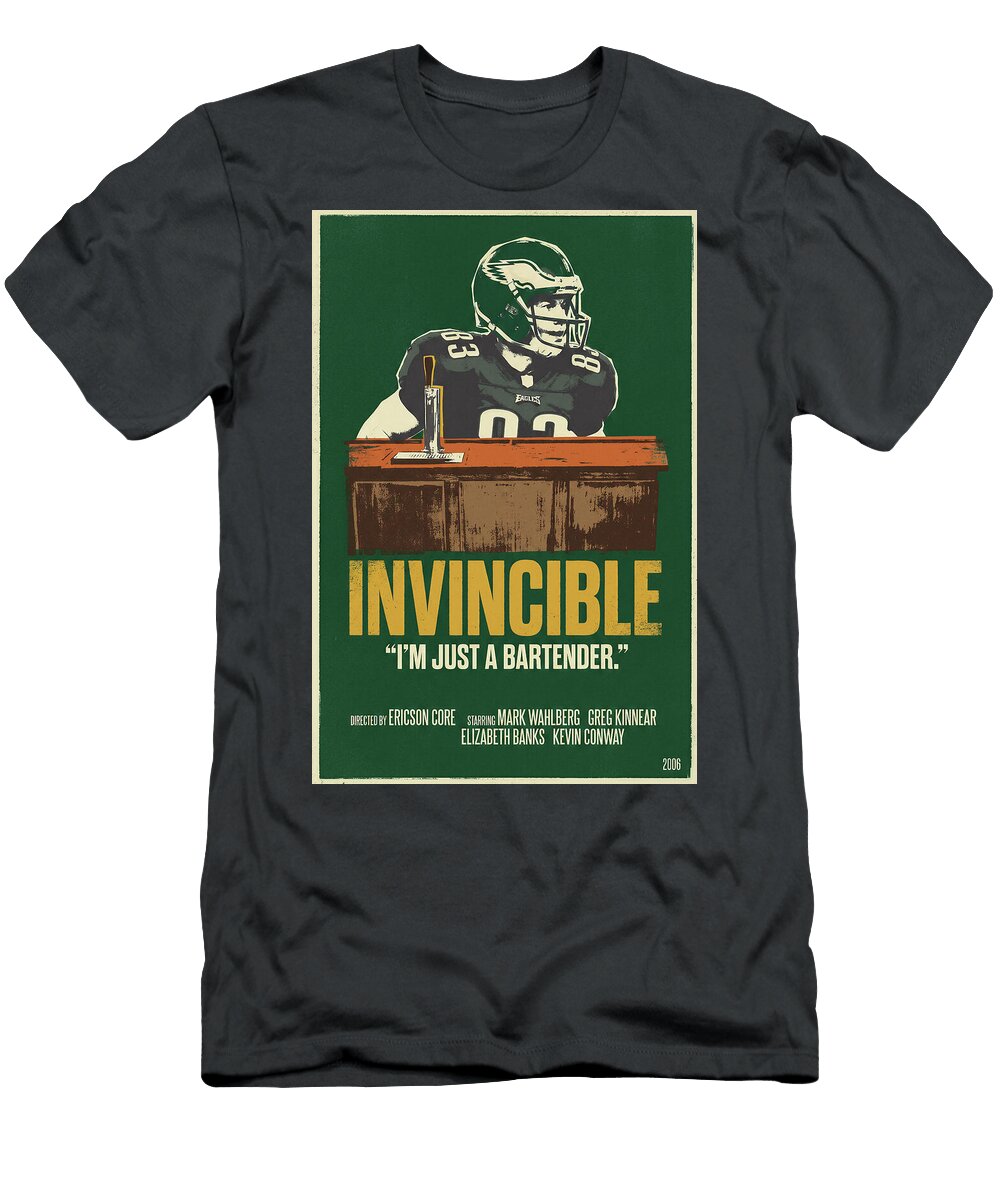 Invincible Minimal Movie Poster Retro Film Poster Vintage 2006 Sampadart Gallery T-Shirt