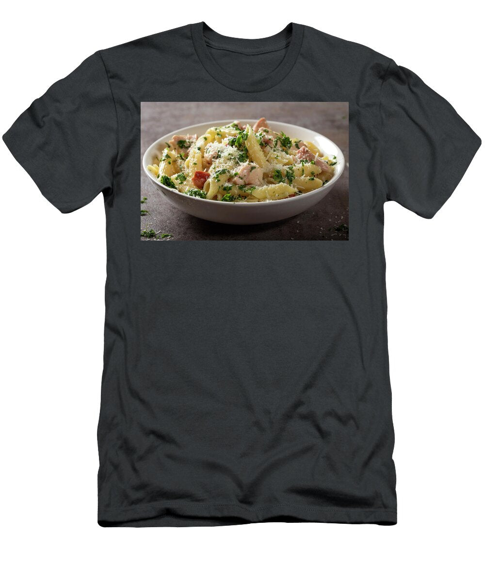 Italian Pasta Penne with Chicken Meat and Bacon Sebastian Radu T-Shirt