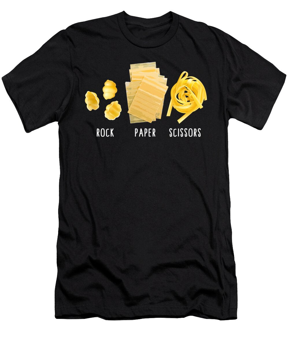 Italian Rock Paper Scissors Pasta Gift for Italian Food Lover Ideas Classic Pasta Italian Food Hand Game for Women Men Sifou Store T-Shirt