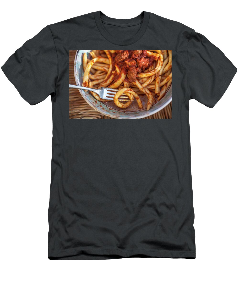 Italy Calabria Fileja Pasta with a Meat Sauce Fileja Con Carne Minuta Antonino Bartuccio T-Shirt