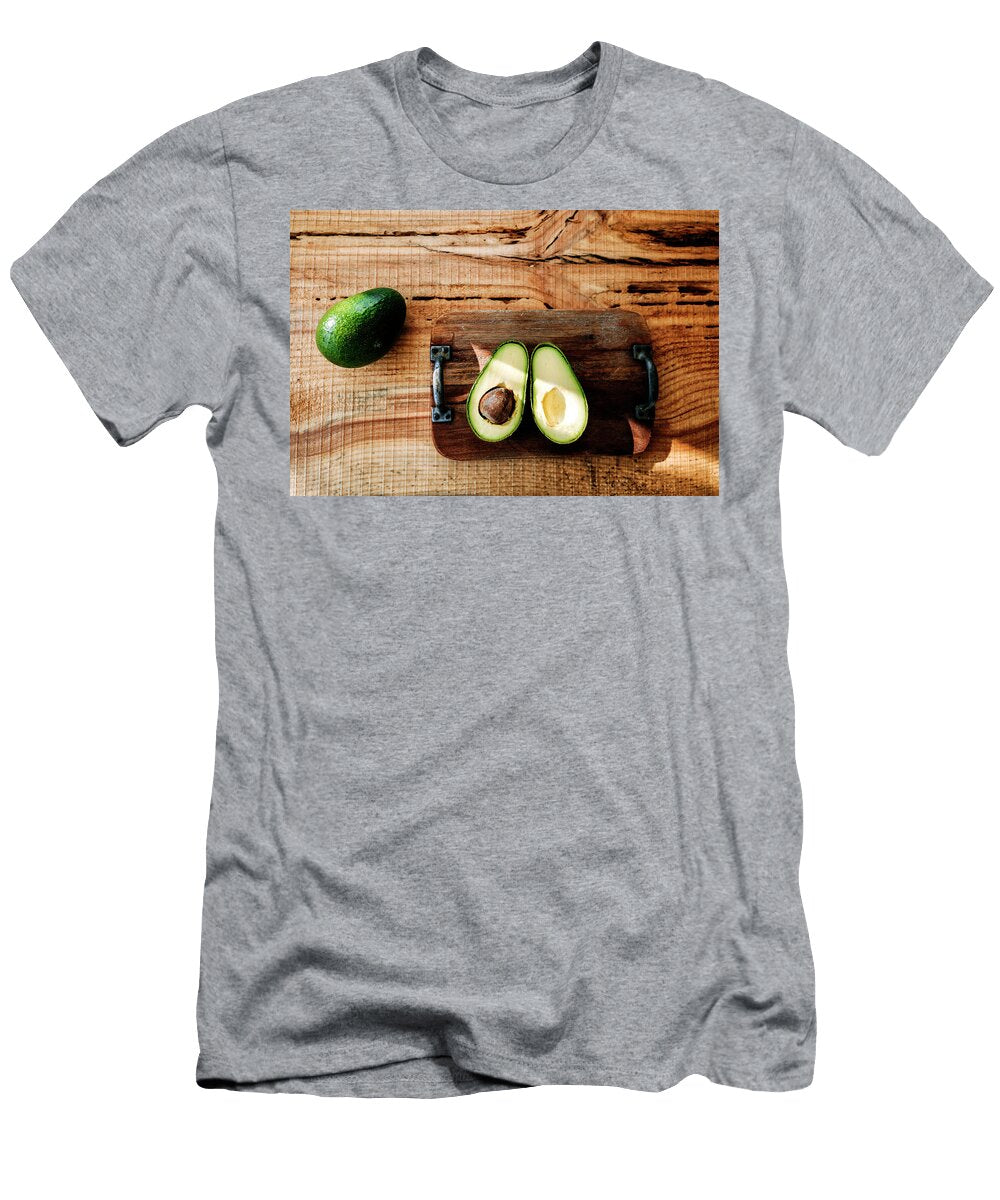 Italy Campania Napoli District Amalfi Coast Tyrrhenian Coast Phlegraean Fields Ischia Island Ischia Porto Avocado on Wooden Table Giuseppe Greco T-Shirt