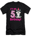Its My 5th Birthday Husky Dog Lovers 5 Years Natalie Lidford T-Shirt