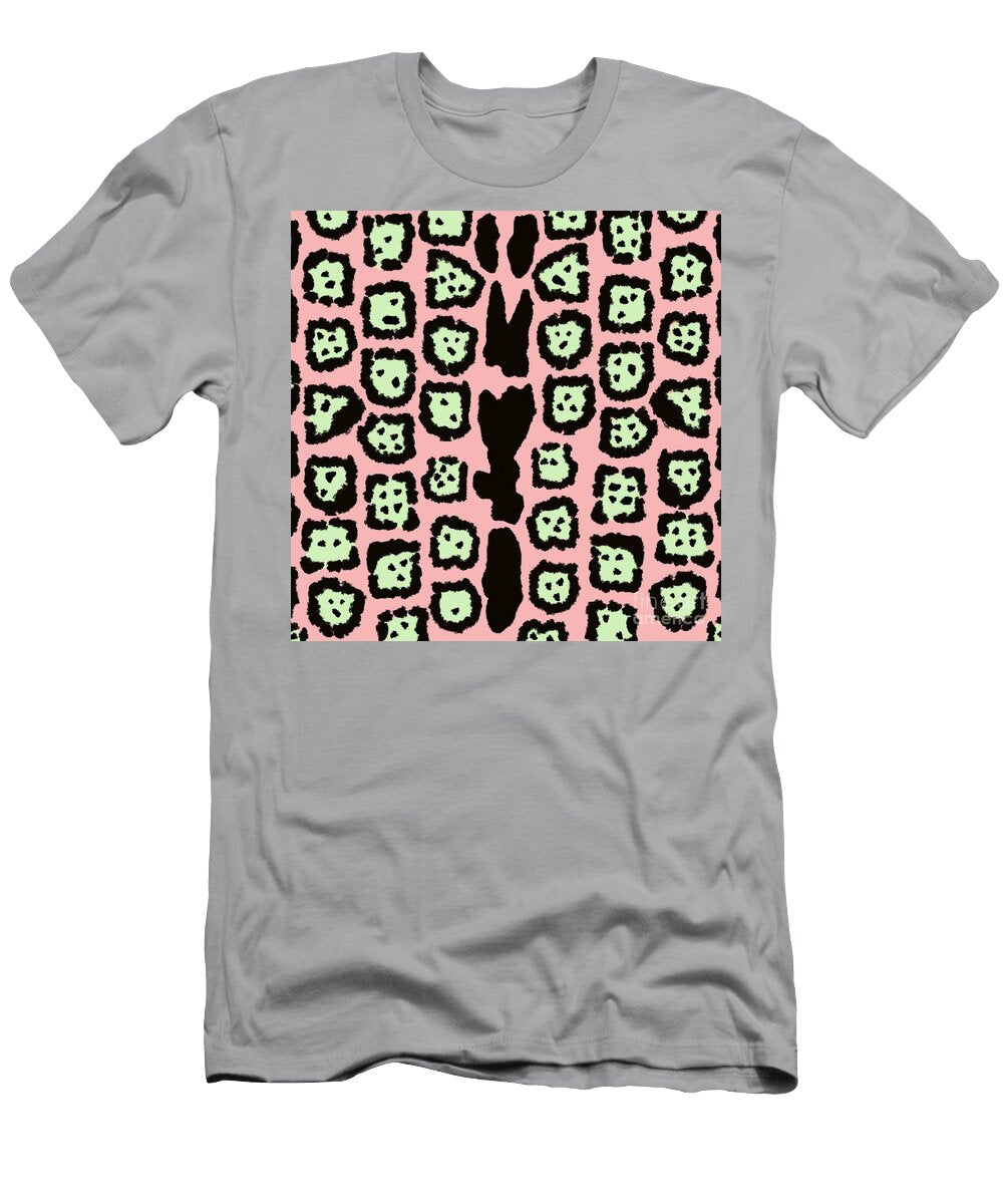 Jaguar Pattern in Melon on Pink Lemonade Colleen Cornelius T-Shirt