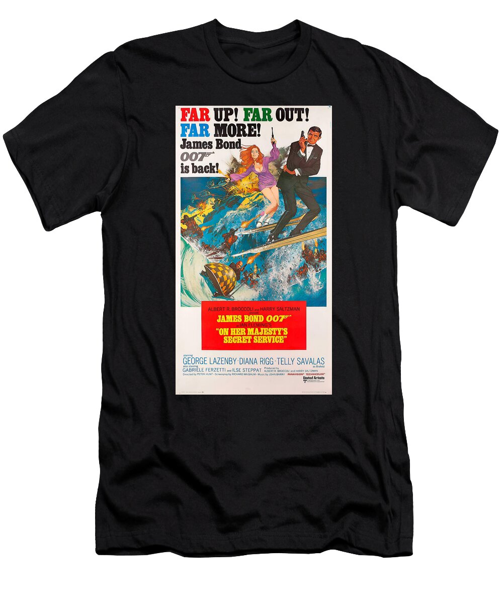 James Bond on Her Majestys Secret Service 1969 Action Adve Motion Picture T-Shirt