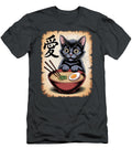 Japanese Kawaii Anime Cat Funny Cat Eating Ramen Zyneu Gangd T-Shirt