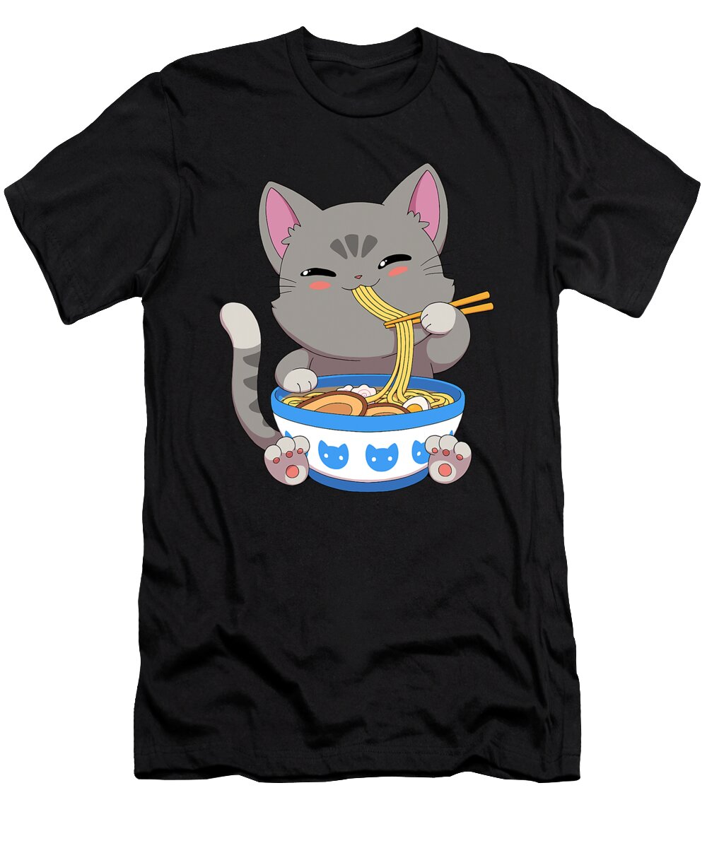 Japanese Kawaii Anime Cat Ramen Dhbubble T-Shirt