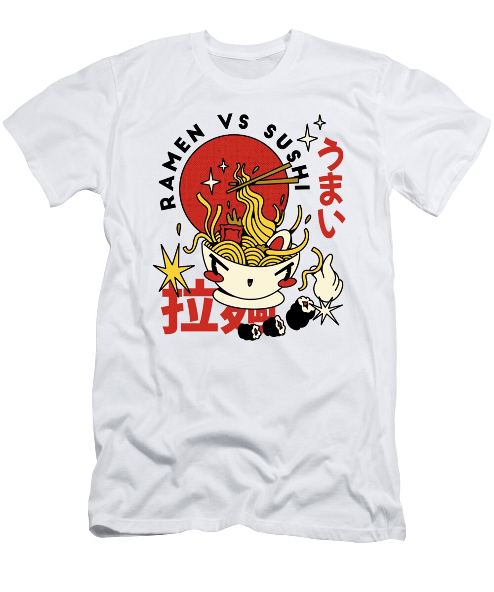 Japanese Ramen and Sushi Cartoon Me T-Shirt