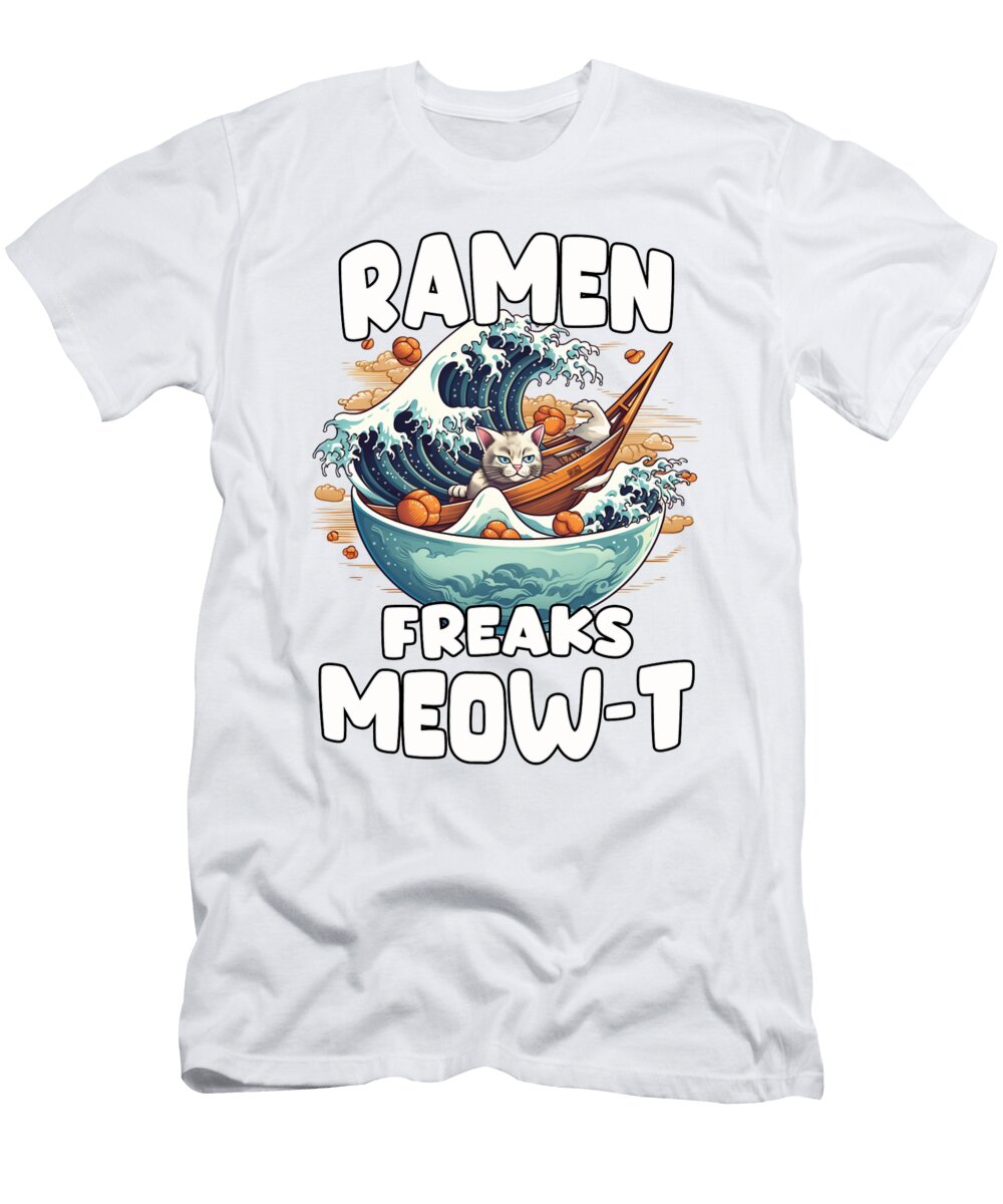Japanese Ramen Bowl Artwork for Anime Fans Benjamin Burkert T-Shirt