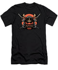 Japanese Samurai Demon in Armor with Katana Swords Licensed Art T-Shirt