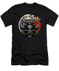 Japanese Samurai Demon in Armor with Tsunami Wave Licensed Art T-Shirt