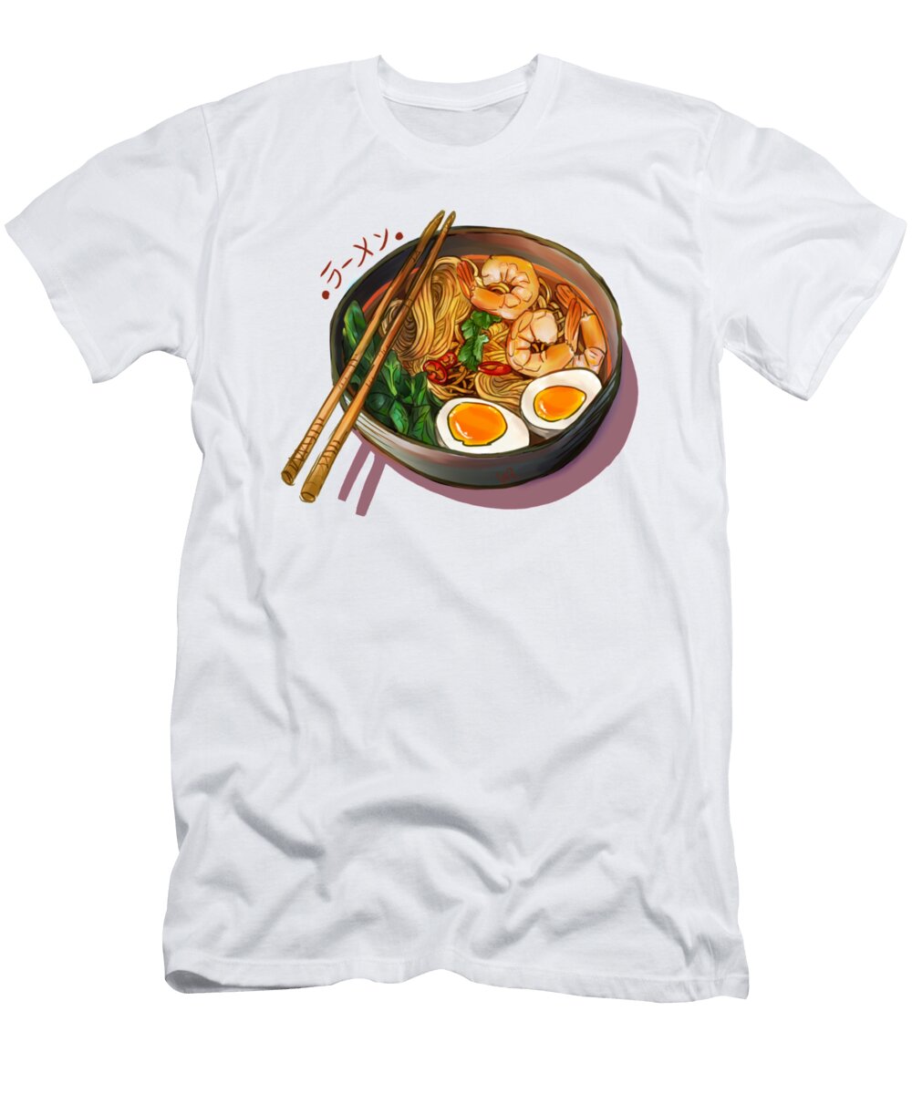 Japanses Ramen Noodles Bowl Mariah Ziemann T-Shirt