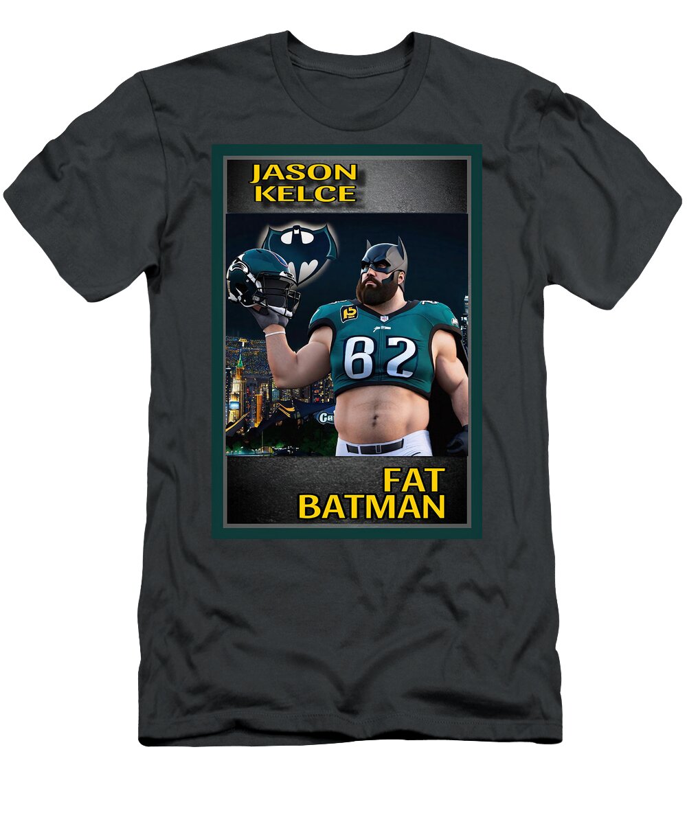 Jason Kelce Fat Batman Art Print Clayton Eason T-Shirt
