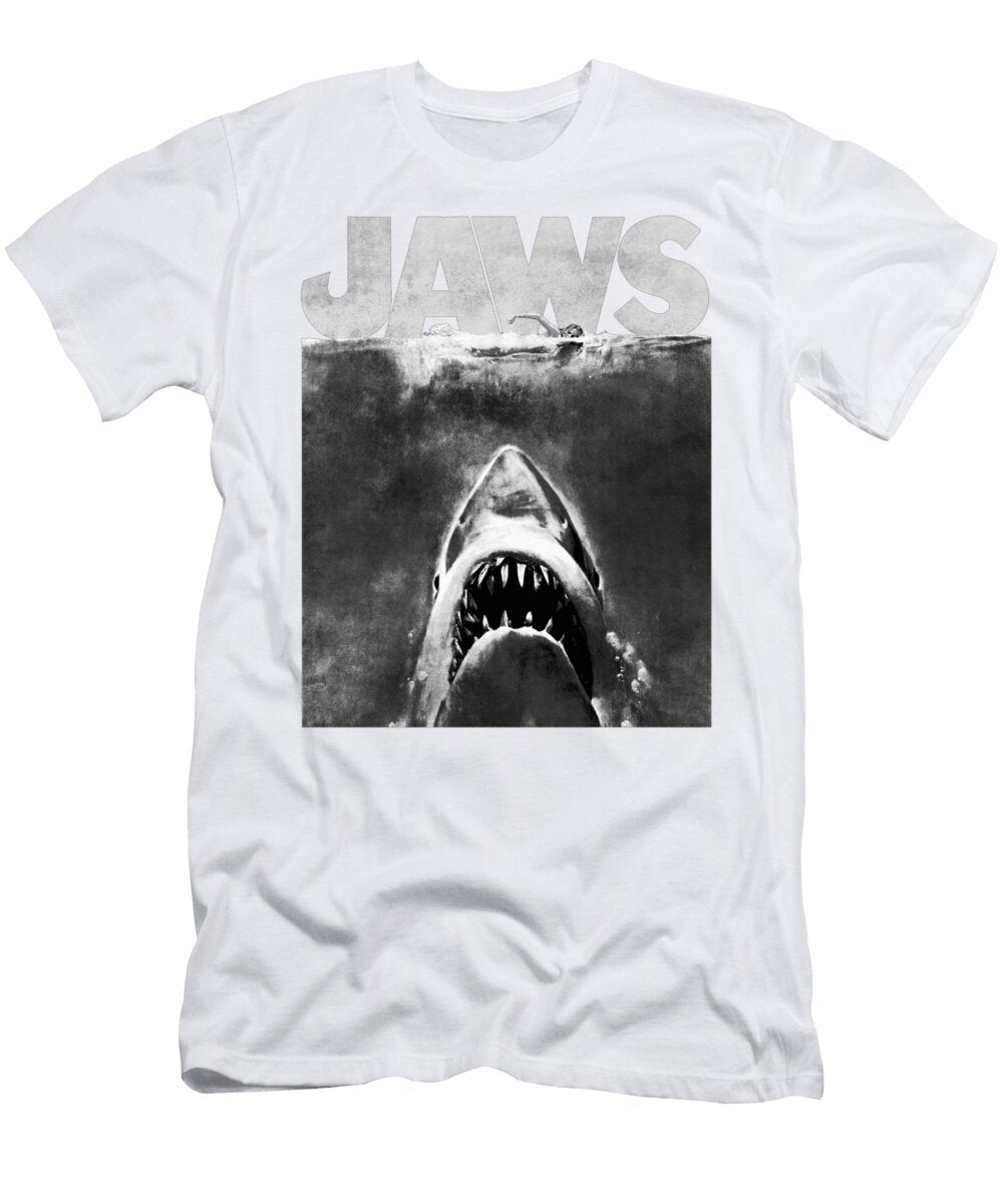 Jaws Photo Negative Shark Attack Poster Boy Girl Beth Walsh T-Shirt