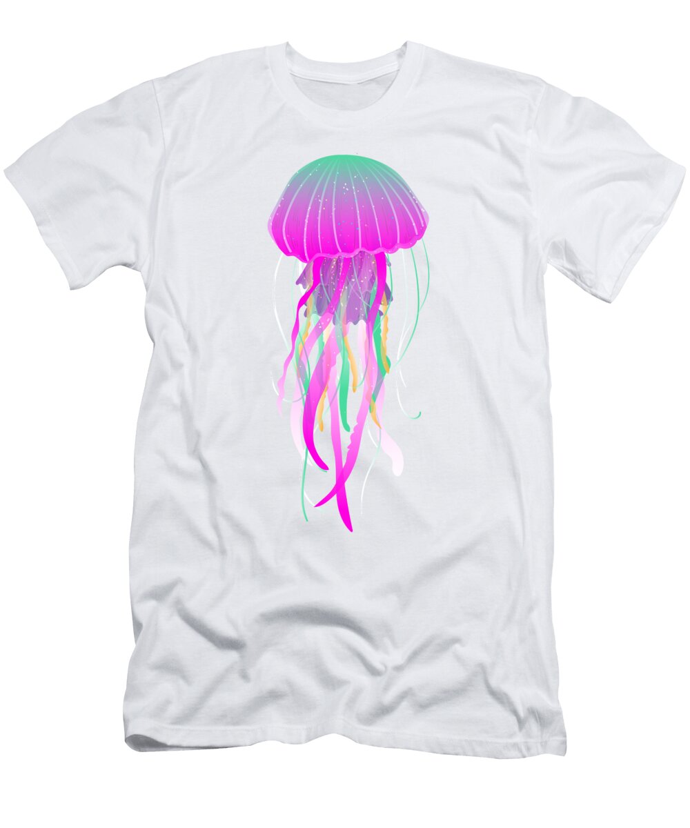 Jellyfish Beautiful Diver Ladies Benjamin Burkert T-Shirt