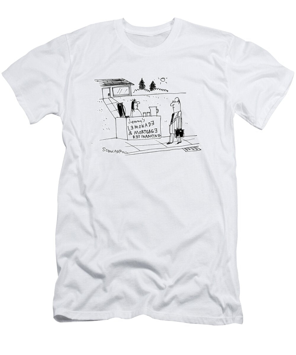 Jennys Lemonade and Mortgage Refinancing with Backward Es Harley Schwadron No Index T-Shirt