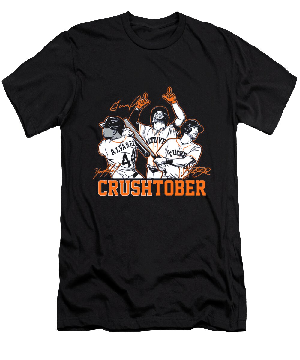 Jose Altuve Yordan Alvarez and Kyle Tucker Crushtober Ozlem Altin T-Shirt