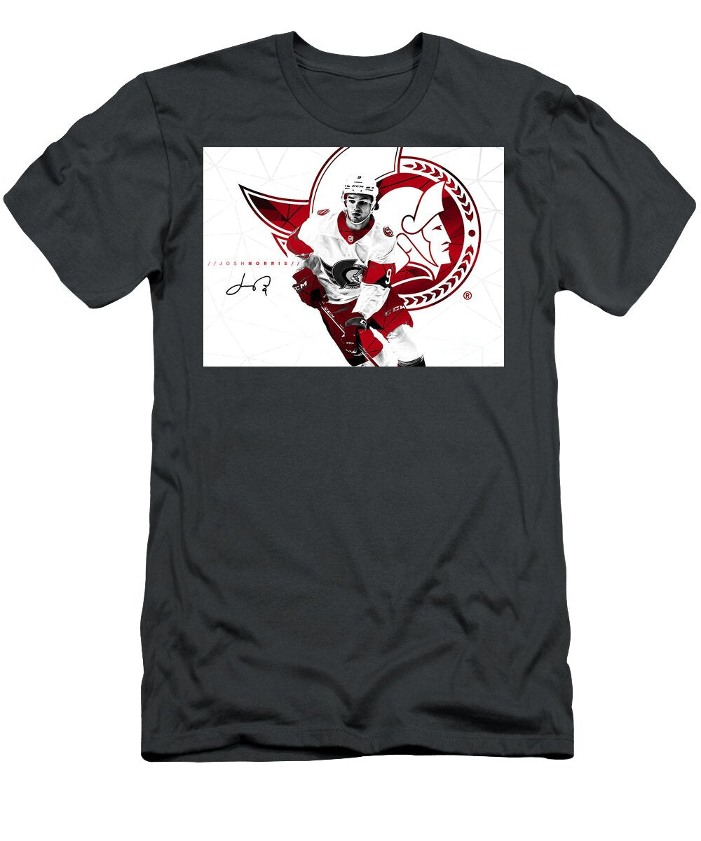 Josh Norris 9 with Signature Mark Mcduffy T-Shirt