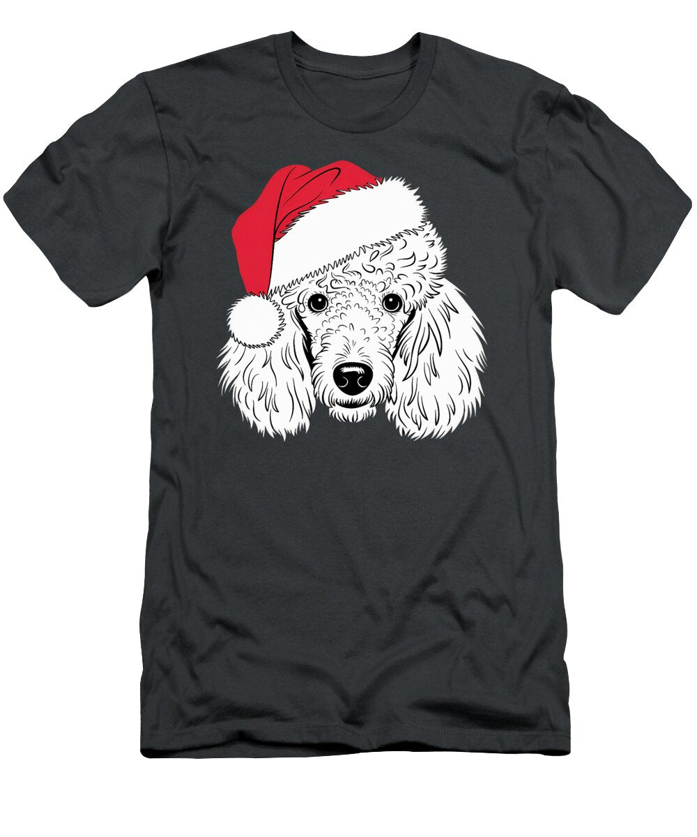 Joyful Poodle Santa Dog on Poodle Christmas Sophie Eleanor T-Shirt